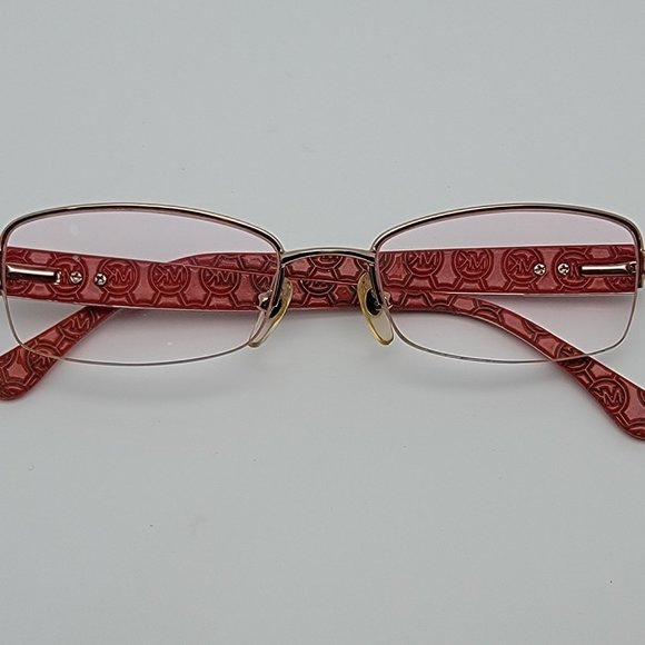 *SOLD* Michael Kors MK361 780 Gold Crystal Red Semi Rimless Eyeglasses Frame - Picture 11 of 14